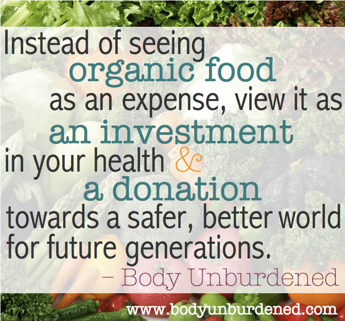 organic food is an investment in your health