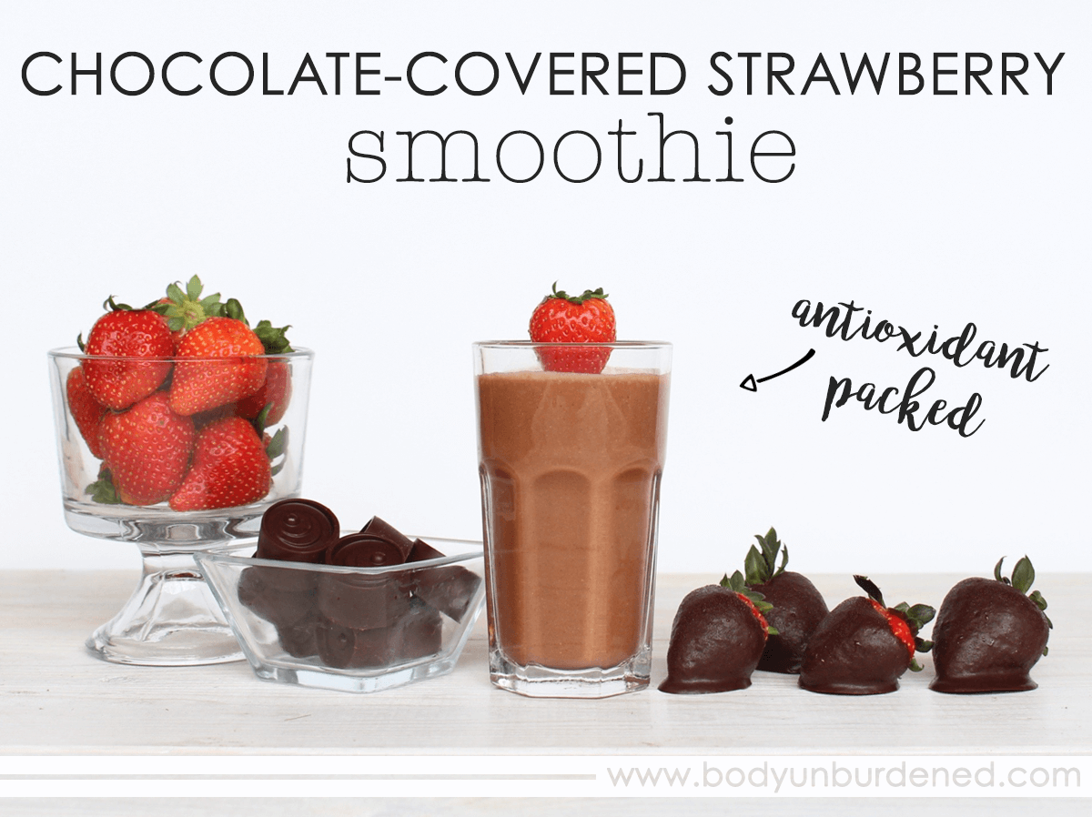 Antioxidant-Packed Chocolate-Covered Strawberry Smoothie
