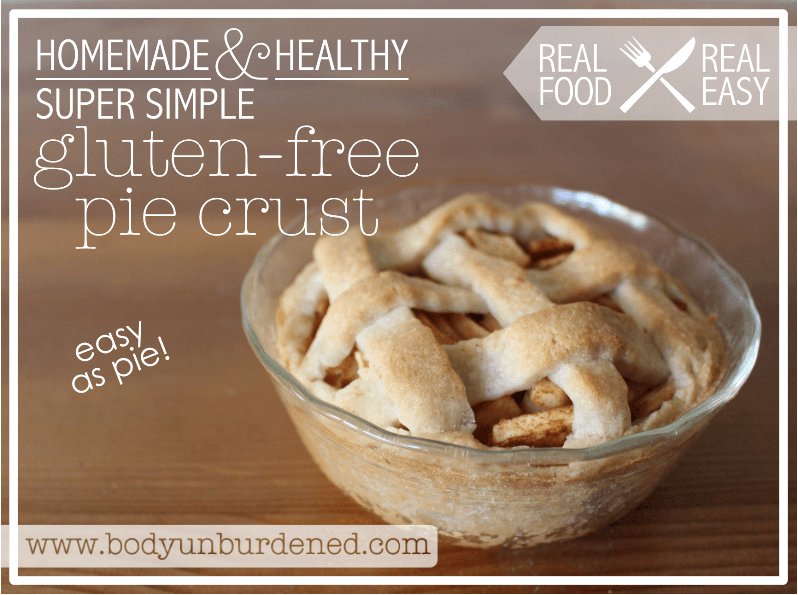 How can you make a gluten-free pie crust?